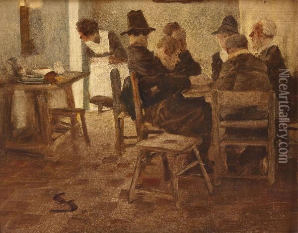 In Der Kuche Oil Painting - Wilhelm Schreuer