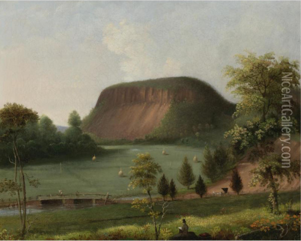East Rock, New Haven, Connecticut Oil Painting - George Henry Durrie