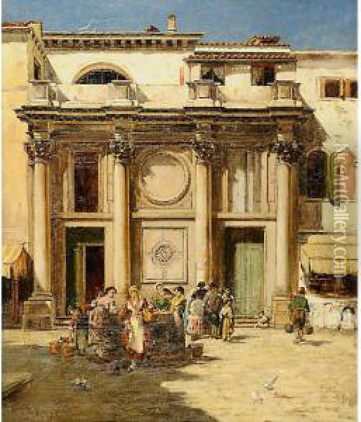 Venezia, Ateneo Di San Basso Oil Painting - Pollok Sinclair Nisbet