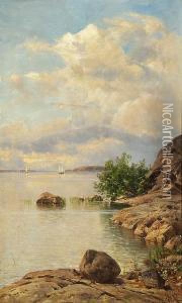 Saaristo Oil Painting - Hjalmar (Magnus) Munsterhjelm