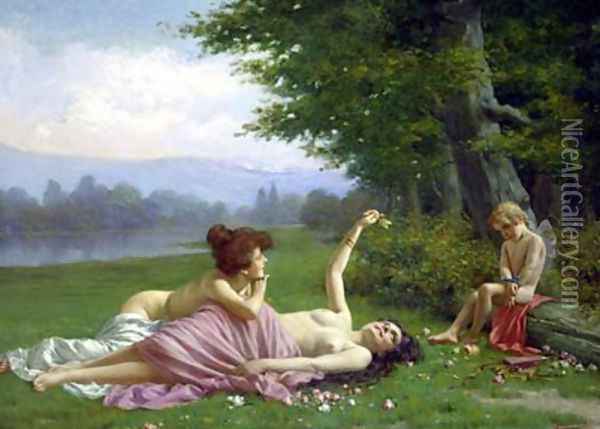 Tempting Cupid Oil Painting - Vittorio Reggianini