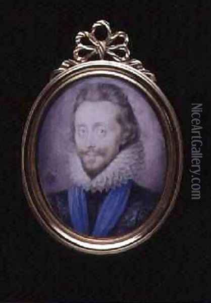 Portrait miniature of Henry Wriothesley 3rd Earl of Southampton 1573-1624 1620 Oil Painting - Peter Oliver