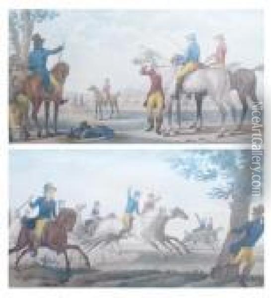 La Course - Les Jockeys Montes Oil Painting - Carle Vernet