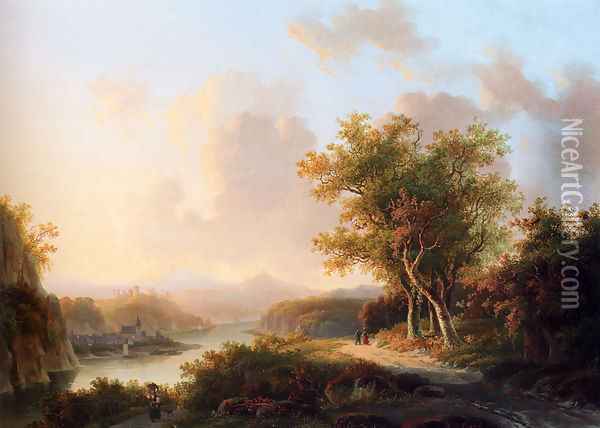 A Rhenish Summer Landscape Oil Painting - Willem De Klerk