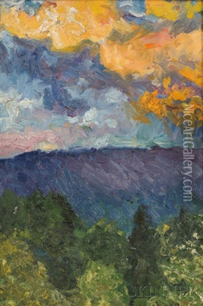 North Newry Maine Oil Painting - John Joseph Enneking