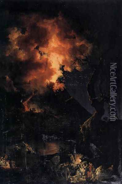 The Eruption of the Vesuvius 1767 Oil Painting - Pierre-Jacques Volaire