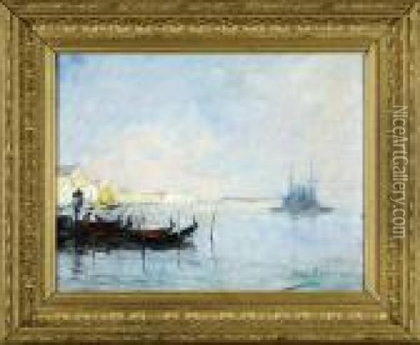 Gondoles A Venise Oil Painting - Armand Jamar