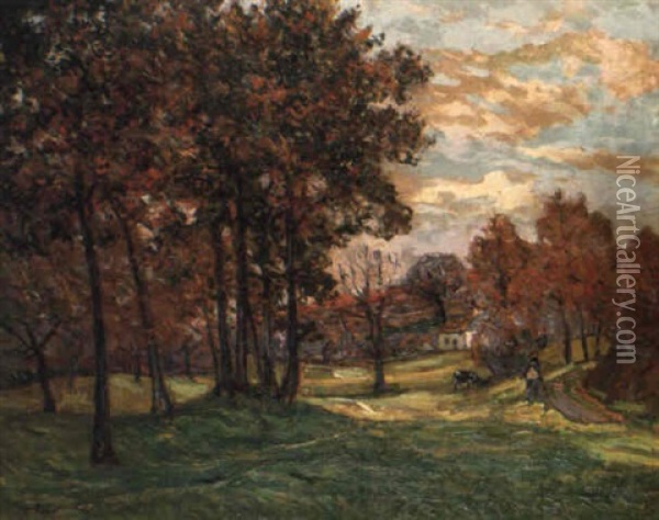 Paysage D'automne A Gourlazon, Finistere Oil Painting - Maxime Maufra