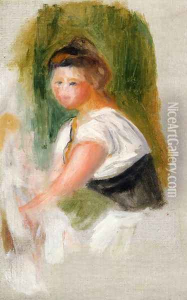 Young Woman Oil Painting - Pierre Auguste Renoir