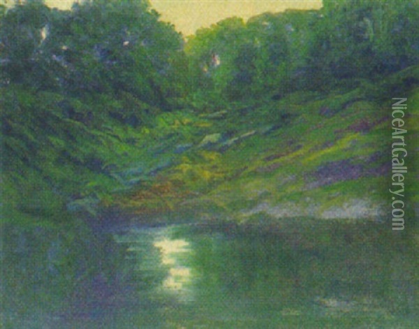 Graue Felsen Im Walde Oil Painting - Henry Hammond Gallison
