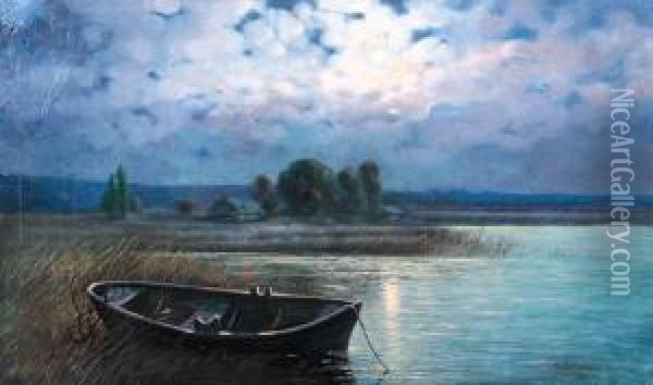 Lodz W Szuwarach, 1902 R. Oil Painting - Mieczyslaw Korwin Piotrowski
