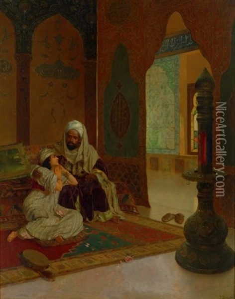 The Couple Oil Painting - Rudolf Ernst