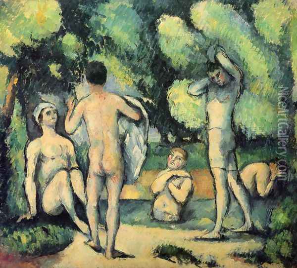 Bathers 6 Oil Painting - Paul Cezanne