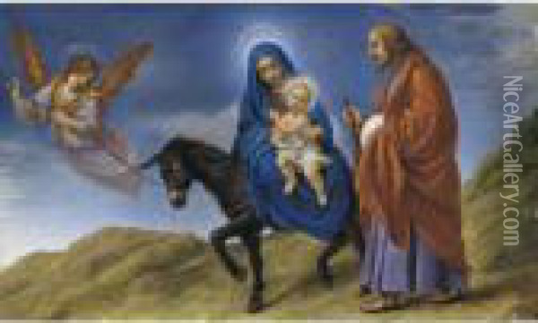 The Flight Into Egypt Oil Painting - Carlo Dolci