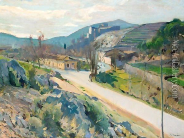View Of The Pontasgo, Canyelles Oil Painting - Joaquin Miro