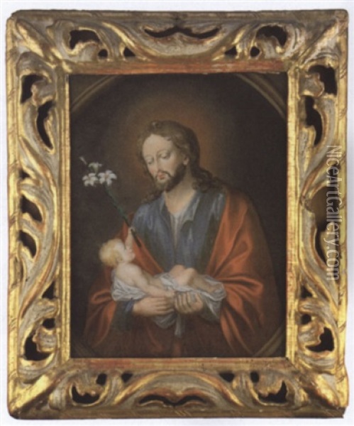 Heiliger Josef Mit Dem Jesuskind Oil Painting - Anna Barbara Abesch