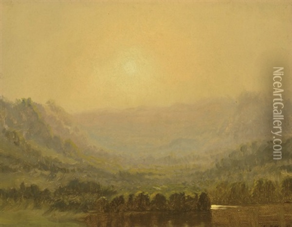 Mountain Sketch Oil Painting - Sanford Robinson Gifford