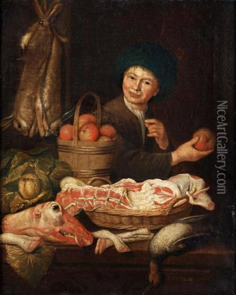 At The Food Market Oil Painting - Frans Snyders