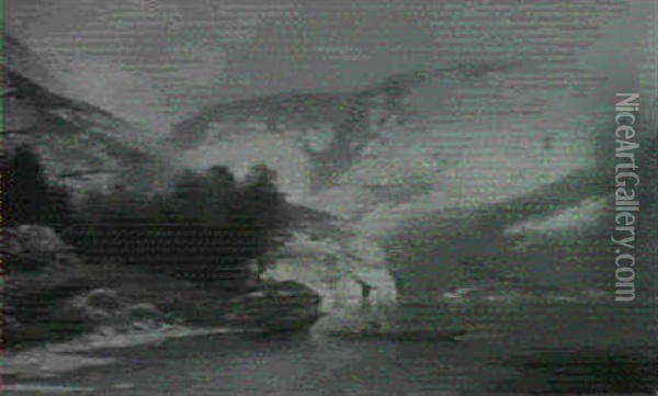 Die Furstenwand Von Altaussee In Steyermark Oil Painting - Karl Millner