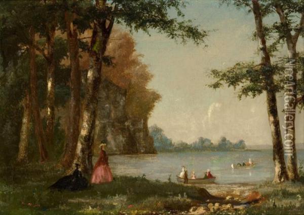 The Boating Party Oil Painting - Thomas Worthington Whittredge