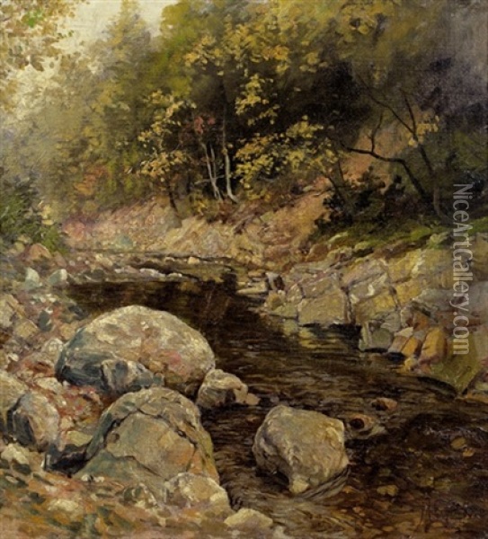 Waldbach Oil Painting - Marie Egner