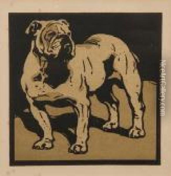 A Set Of Five Coloured Prints Of Animalsubjects Oil Painting - William Nicholson
