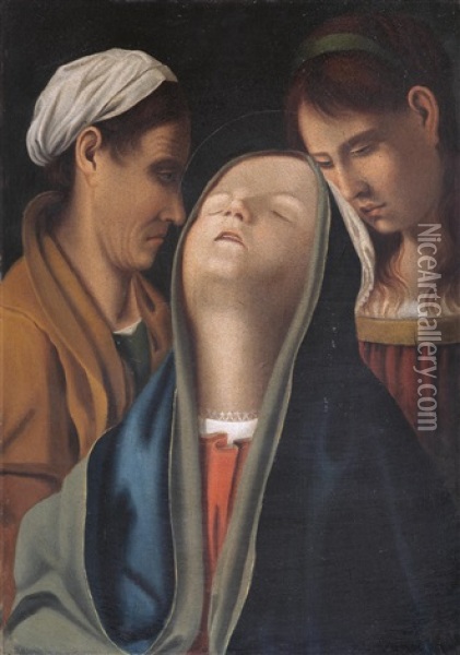 Schmerzensmadonna Oil Painting - Bartolomeo (il Bramantino) Suardi