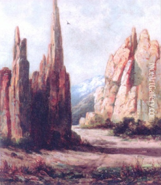 Bryce Canyon Oil Painting - William Henry Hilliard