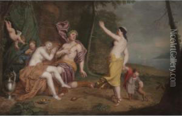 Bacchus And Ariadne Oil Painting - Louis Alexandre Dubourg