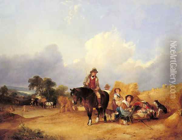 Harvest Time 2 Oil Painting - William Joseph Shayer