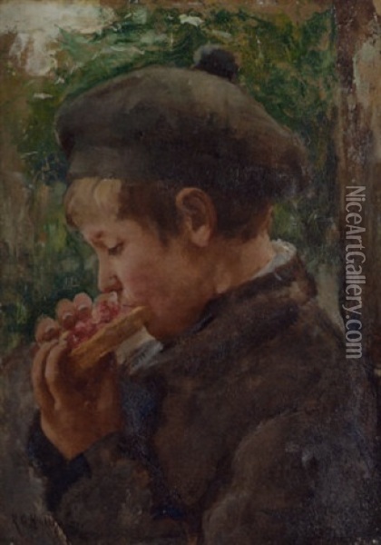 The Jelly Piece Oil Painting - Robert Gemmell Hutchison