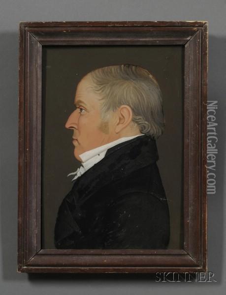 Portrait Of A Gentleman Oil Painting - Benjamin Greenleaf