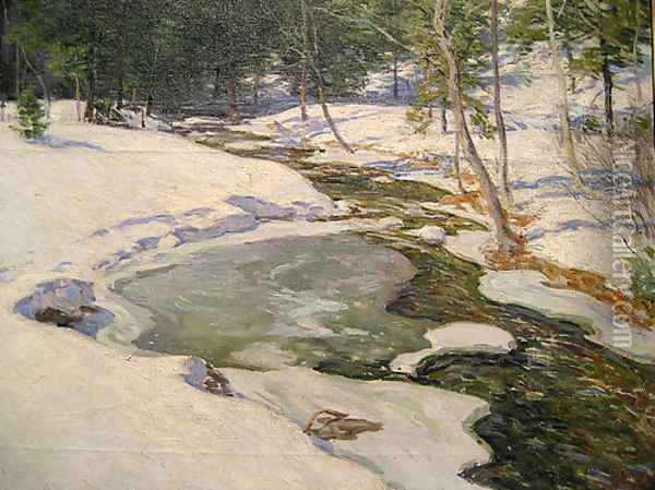 Snowy River Oil Painting - Willard Leroy Metcalf