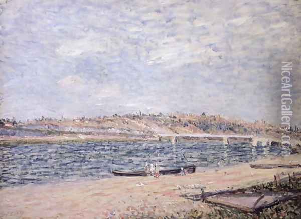 The River Banks at Saint-Mammes Oil Painting - Alfred Sisley