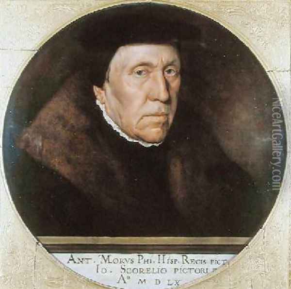Jan van Scorel 1495-1562 Oil Painting - Anthonis Mor Van Dashorst
