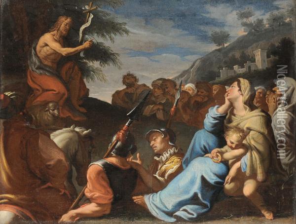 La Predica Del Battista Oil Painting - Niccolo Simone