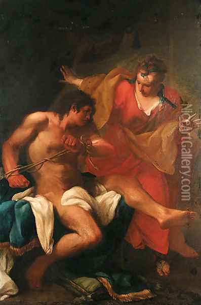 Samson and Delilah Oil Painting - Ubaldo Gandolfi