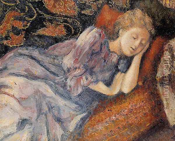 Sleep Oil Painting - Georges Lemmen