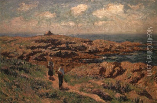 Temps Calme, Cotes De Bretagne Oil Painting - Henry Moret