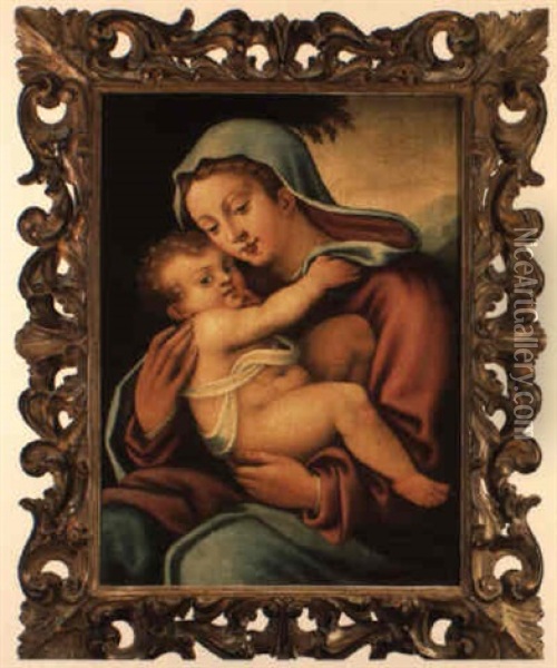 The Madonna And Child Oil Painting - Orazio Samacchini