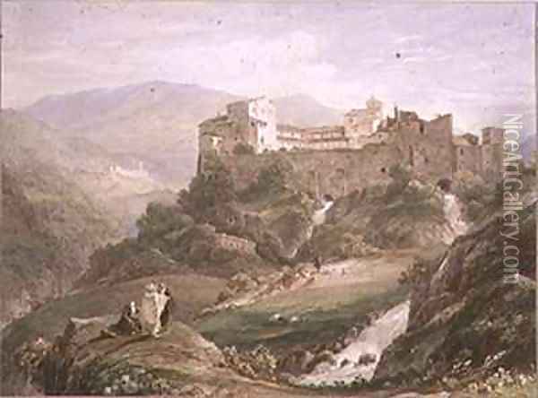 Italian Landscape, with Monastery Oil Painting - John Byrne