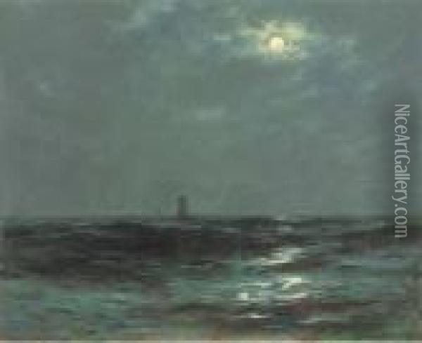 Moonlight At Sea Oil Painting - Arthur John Trevor Briscoe