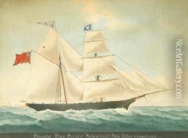 The Brigantine Mary Sproat Of Kirkenbright Oil Painting - Paul Soulies
