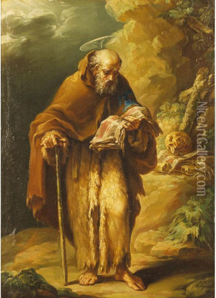 St. Paul The Hermit Oil Painting - Vicente Lopez y Portana