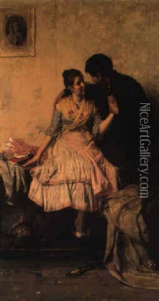 The Lovers Oil Painting - Stefano Novo