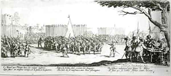 The Raising of an Army Oil Painting - Jacques Callot