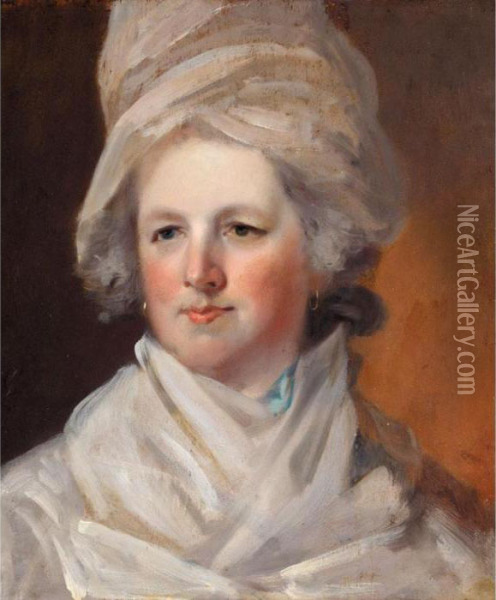 Portrait Of A Lady Oil Painting - Henry Walton