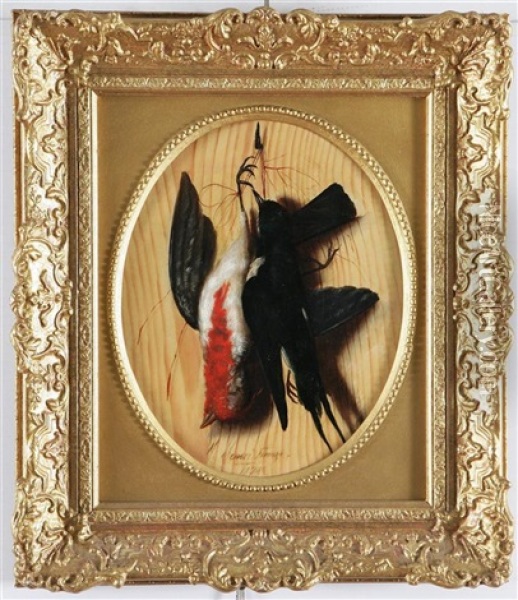 Natura Morta Di Uccelli Oil Painting - Michelangelo Meucci