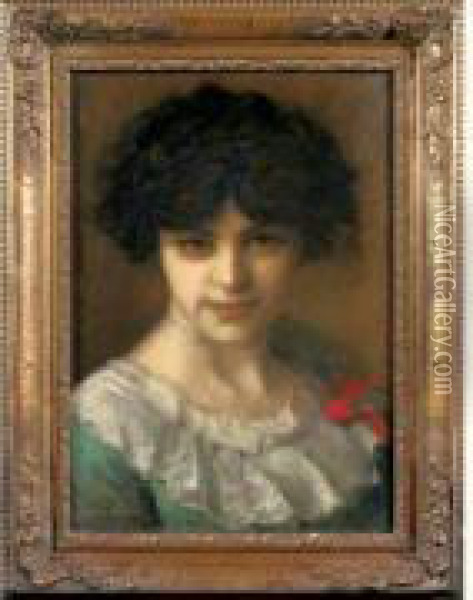 Portrait De Femme Oil Painting - Jean Benner