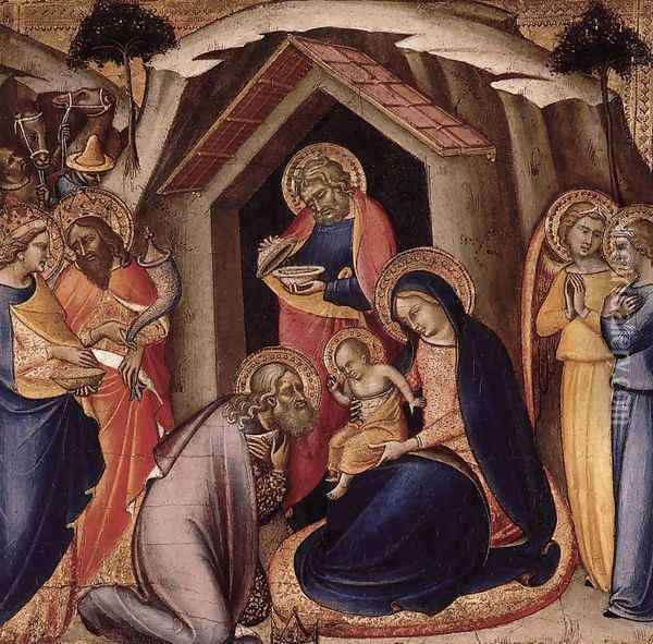 Adoration of the Magi 1360-65 Oil Painting - Luca Di Tomme